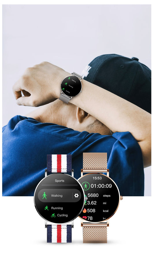 T8 Smartwatch – AMOLED Fitness Tracker with Heart Rate & Call Notifications